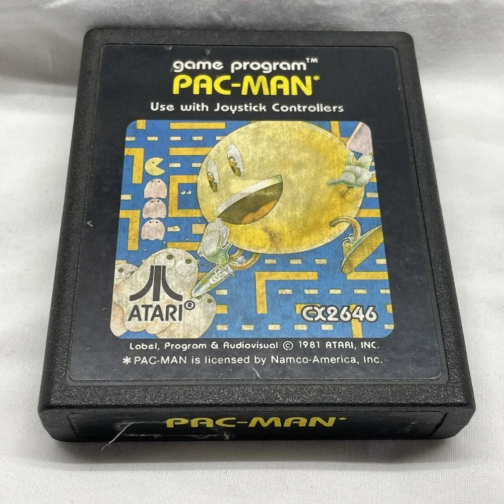 Pac-Man Game Program Cartridge For Atari‎ 2600 - Used, Untested, CX-2646